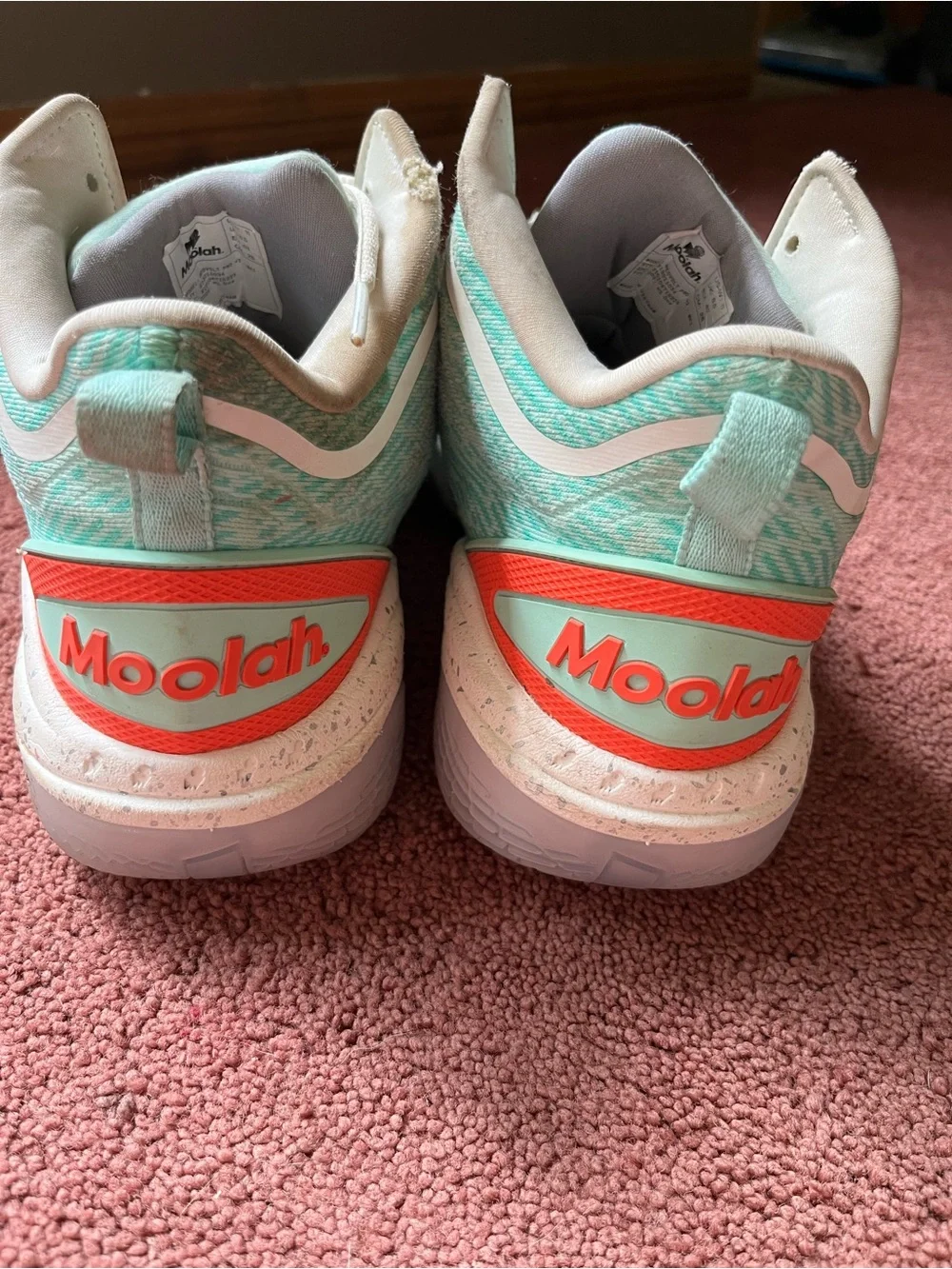 MOOLAH Women's Mint Green Athletic Sneakers.Some stains and rips as shown.